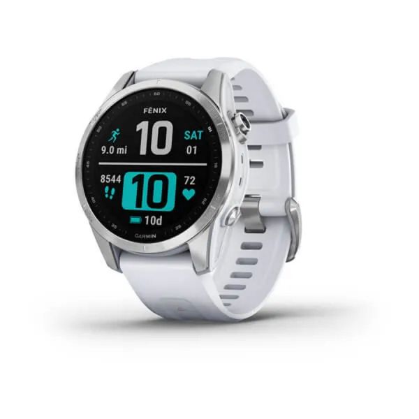 Garmin Fenix 7S Silver/Whitestone Band at