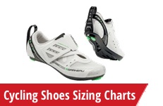 Cycling Shoes Charts