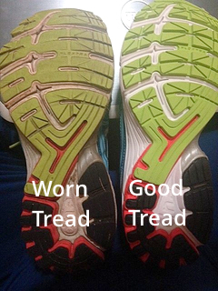 Good vs. Worn Running Shoes